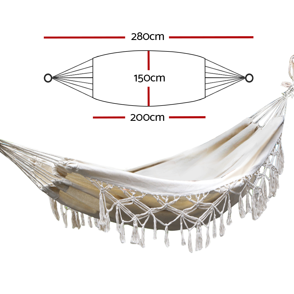  Gardeon Hammock – Bed Rope Tassel – Outdoor Chai
