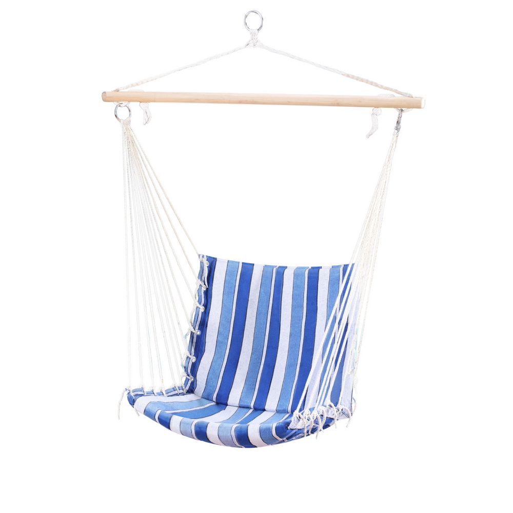  Gardeon Hammock Chair Swing Camping Blue - Australia Online