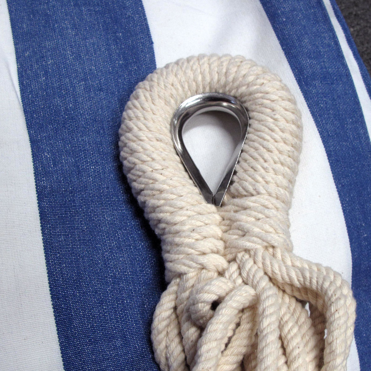  IDC Homewares Blue Striped Single Size Cotton Hammock 150 x