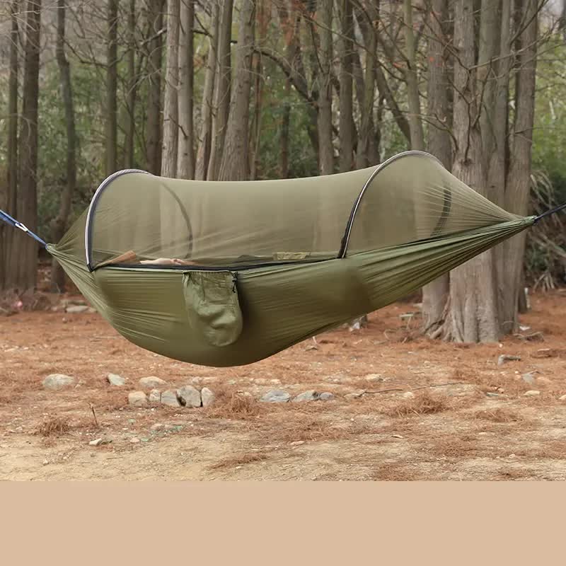  Military Green Outdoor Camping Hammock with Mosquito Net, An