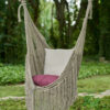  Fringed Cotton Rope Mexican Hammock Swing from Mexico in Dre