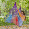 Mayan Legacy Extra Large Outdoor Cotton Mexican Hammock Chair in Colorina Colour